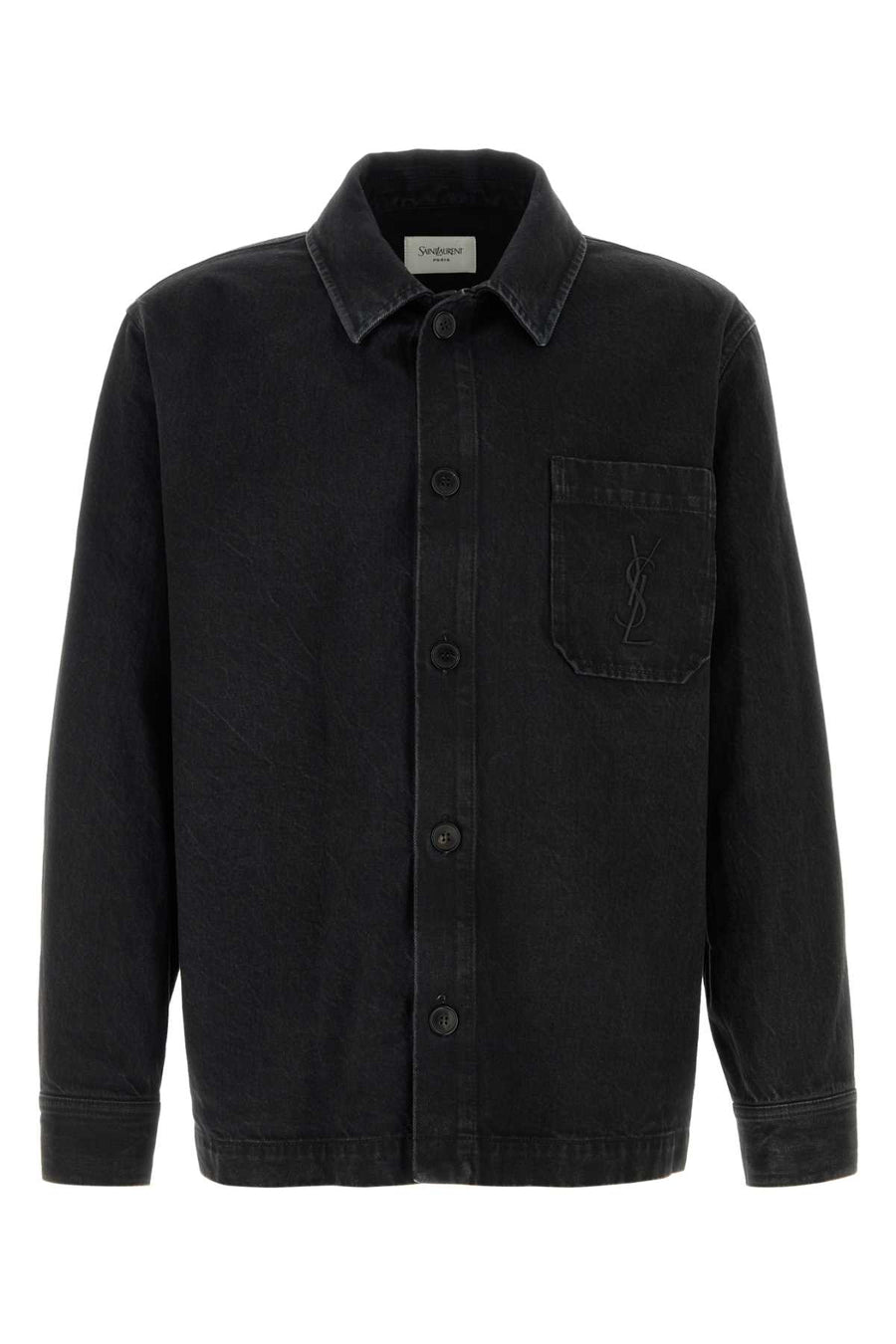 Black Denim Overshirt Blacksand Exterior: Cotton Giacche E Gilet