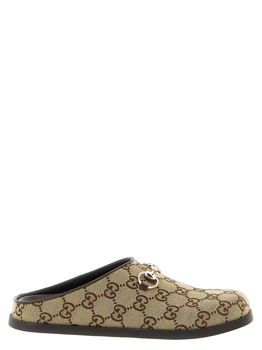 Gucci 71% cotton slipper in beige
