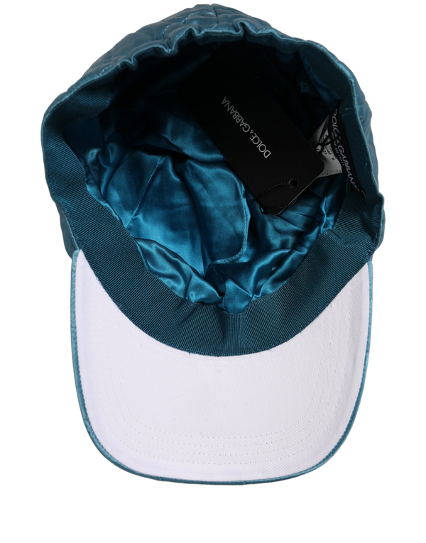 Dolce & Gabbana HAT10057 47% Polyester baseball cap in teal