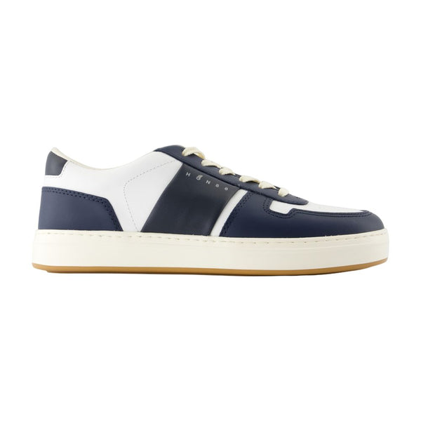 Hogan calfskin sneaker in navy