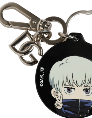 Black Kaisen Toge Inumaki Charm Metal Keychain Keyring Polyester Zamak Steel Brass Accessory