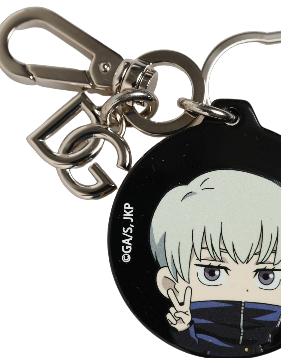 Black Kaisen Toge Inumaki Charm Metal Keychain Keyring Polyester Zamak Steel Brass Accessory