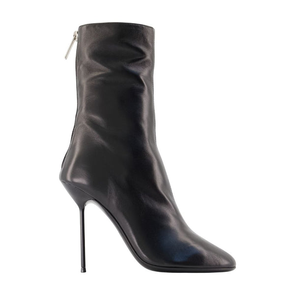Lidia Ankle Boots - Paris Texas Leather Black Calfskin Shoes / Ankle-boots