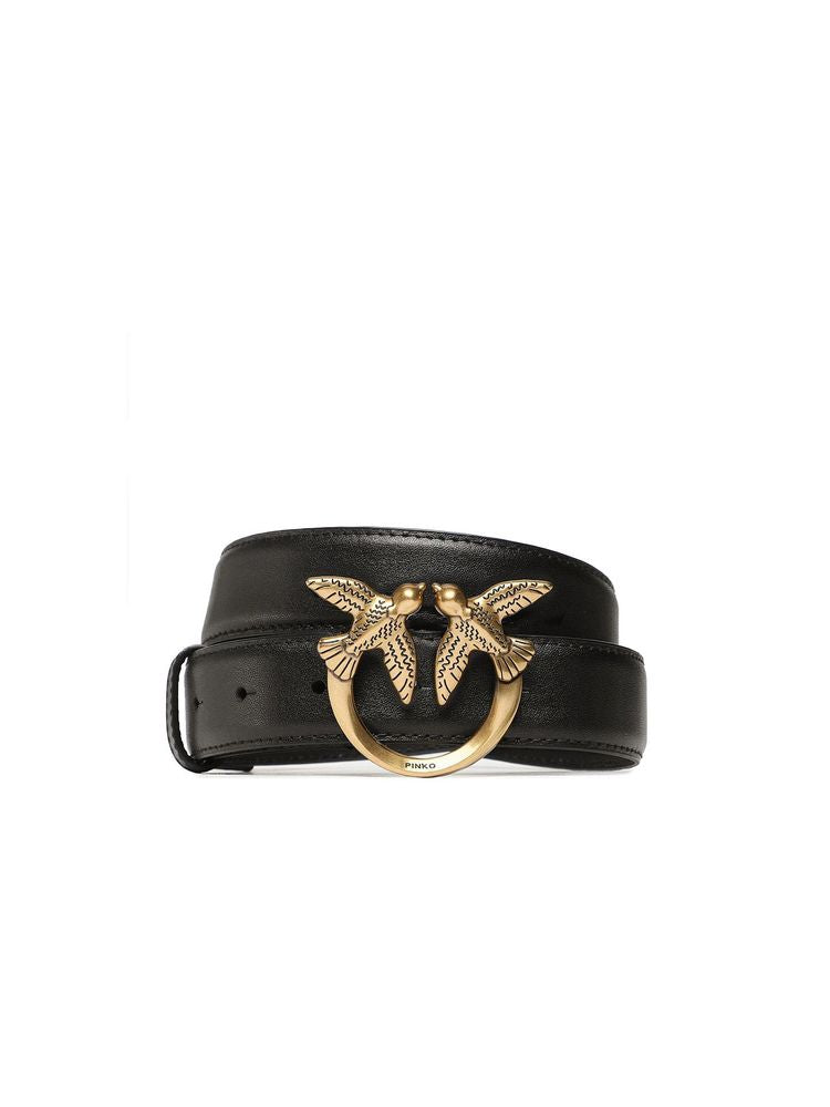 Pinko 100% Lamb leather belt in black