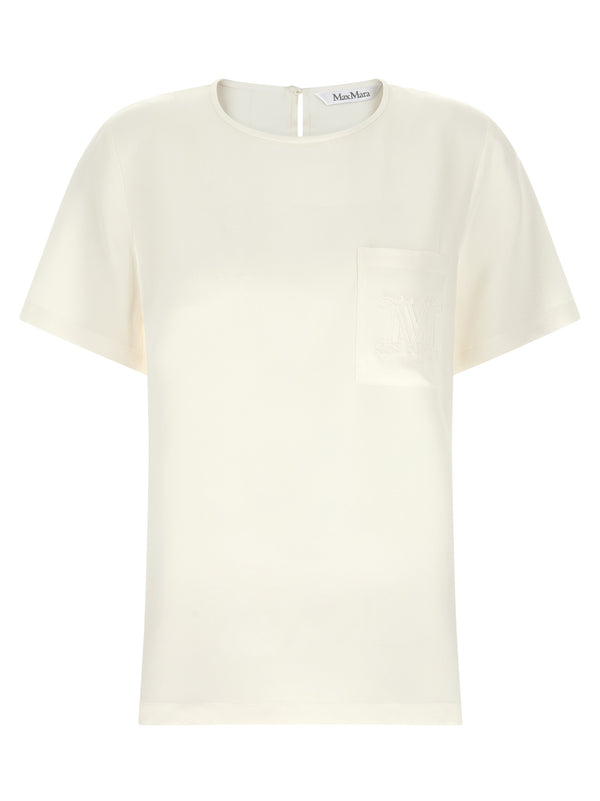 Max Mara 100% silk blouse in white