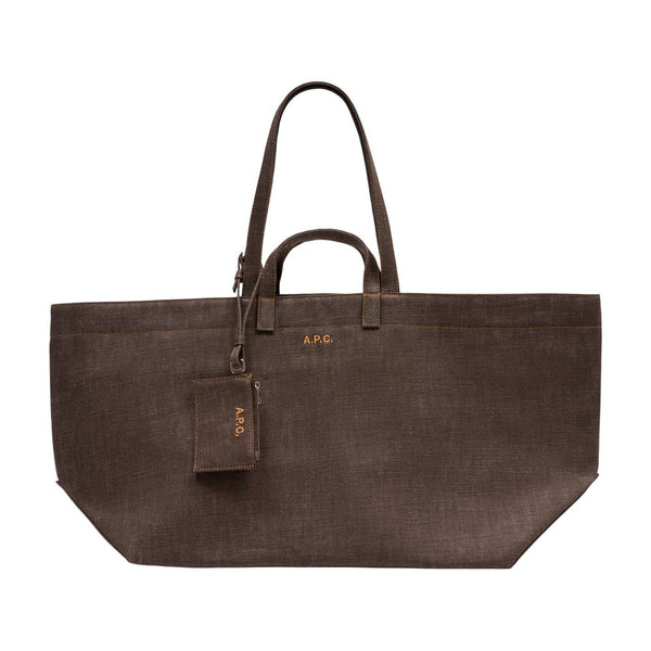 A.P.C. Cotton tote bag in brown