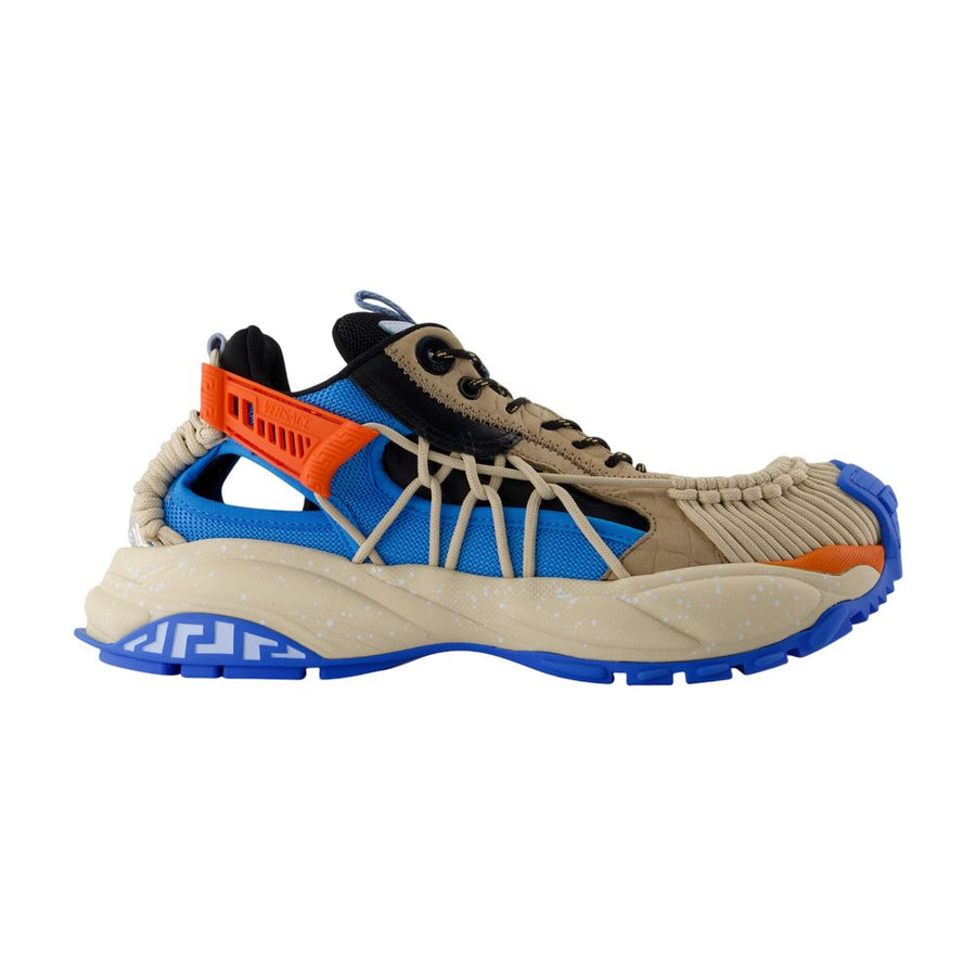 Versace calfskin sneaker in multicolor