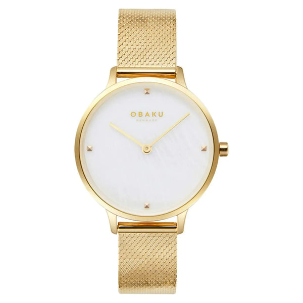 Obaku Stainless steel case watch in gold
