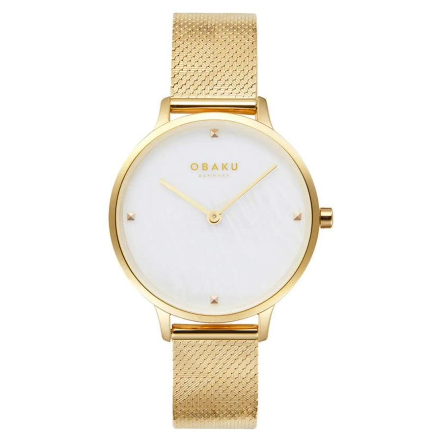 Obaku Stainless steel case watch in gold