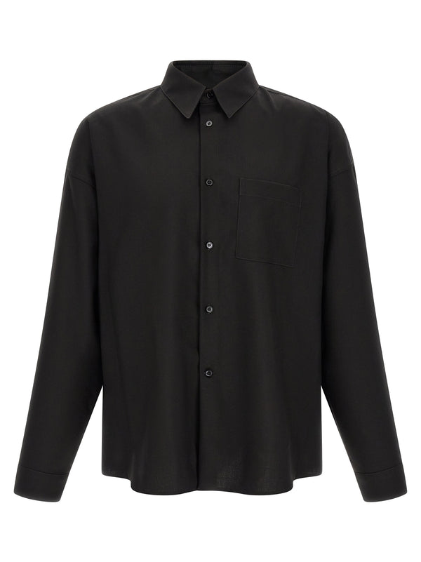 Black Virgin Wool Blouse