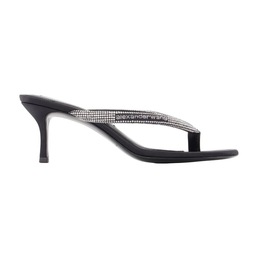 Courtney 65mm Sandals - Alexander Wang Satin Black Shoes /