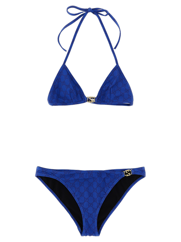 Gucci 100% Fabric bikini in blue