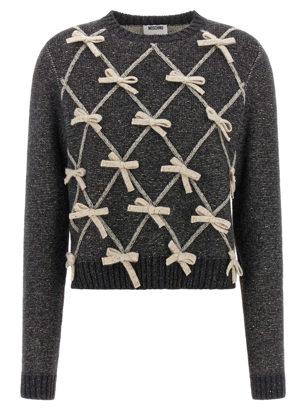 Moschino Wool and silk blend sweater in gray