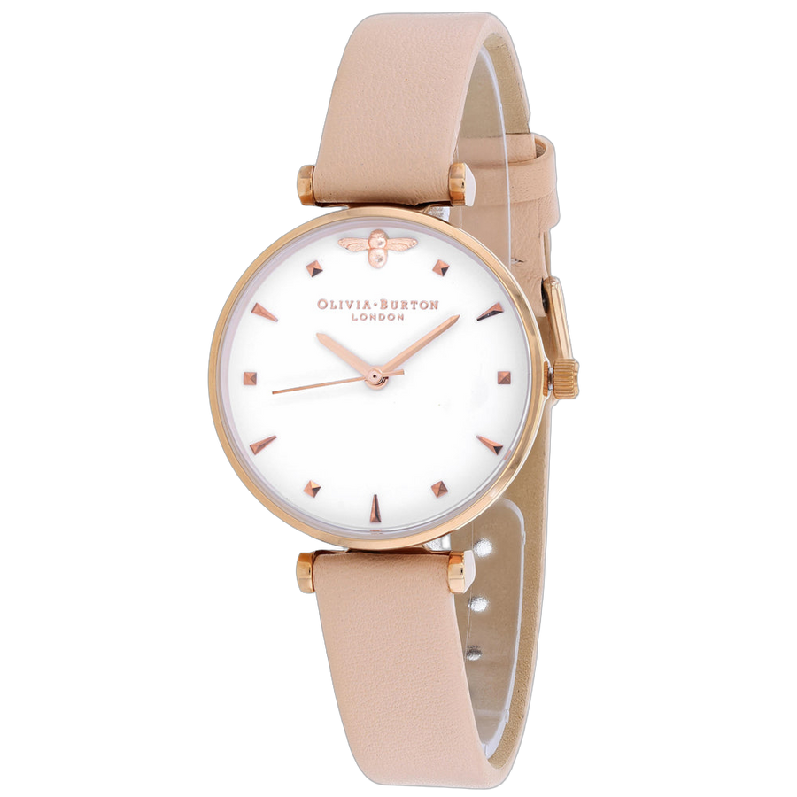 Olivia Burton Stainless steel case watch in beige