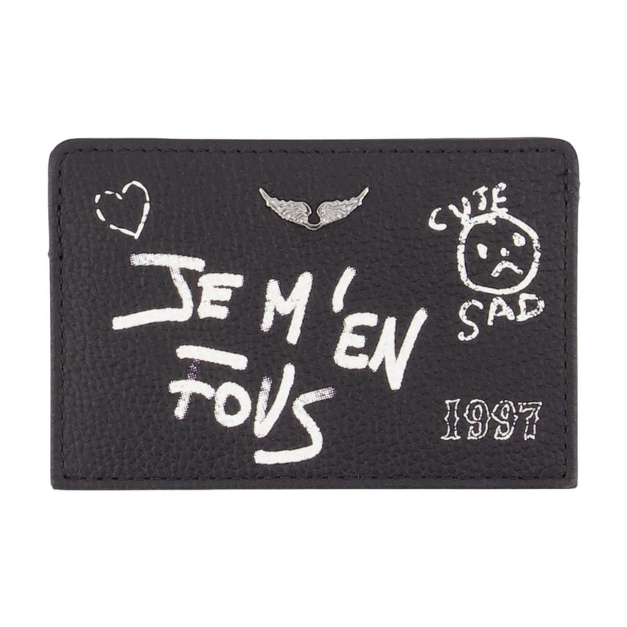 Zadig & Voltaire Cowhide card case in black