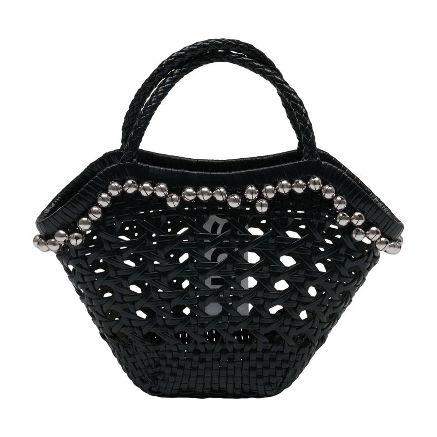 Osoi Raffia tote bag in black