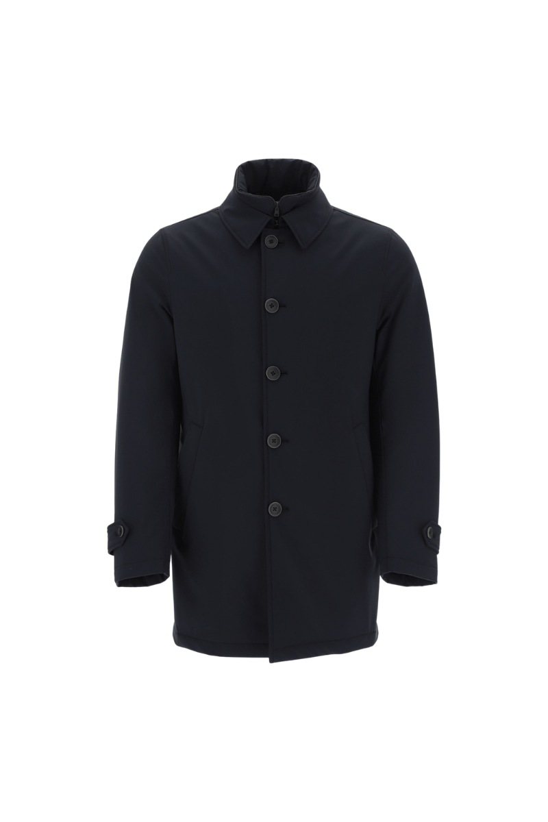 Herno 100% Polyester coat in navy
