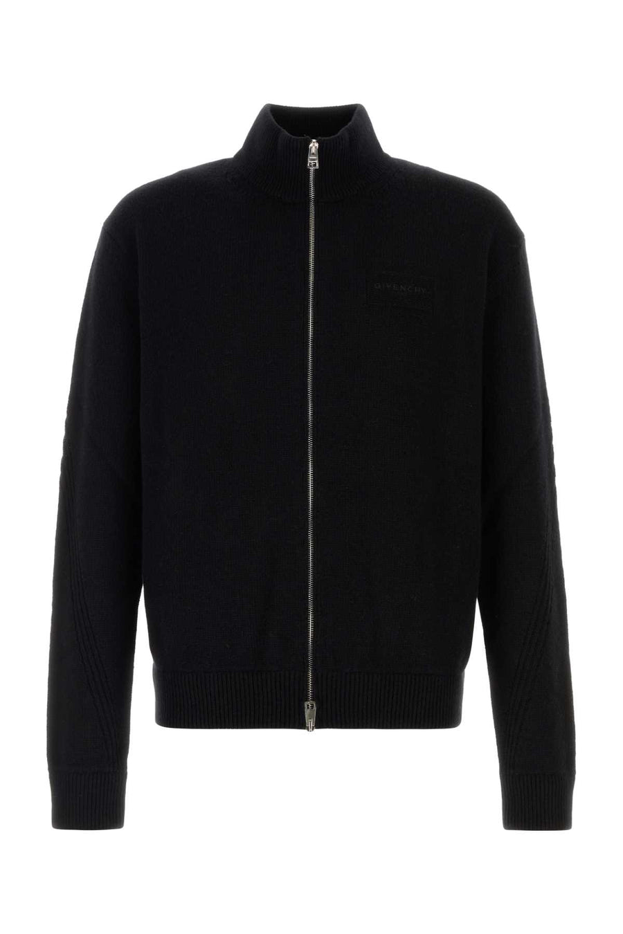 Black Wool Blend Cardigan Exterior: Cashmere Maglie