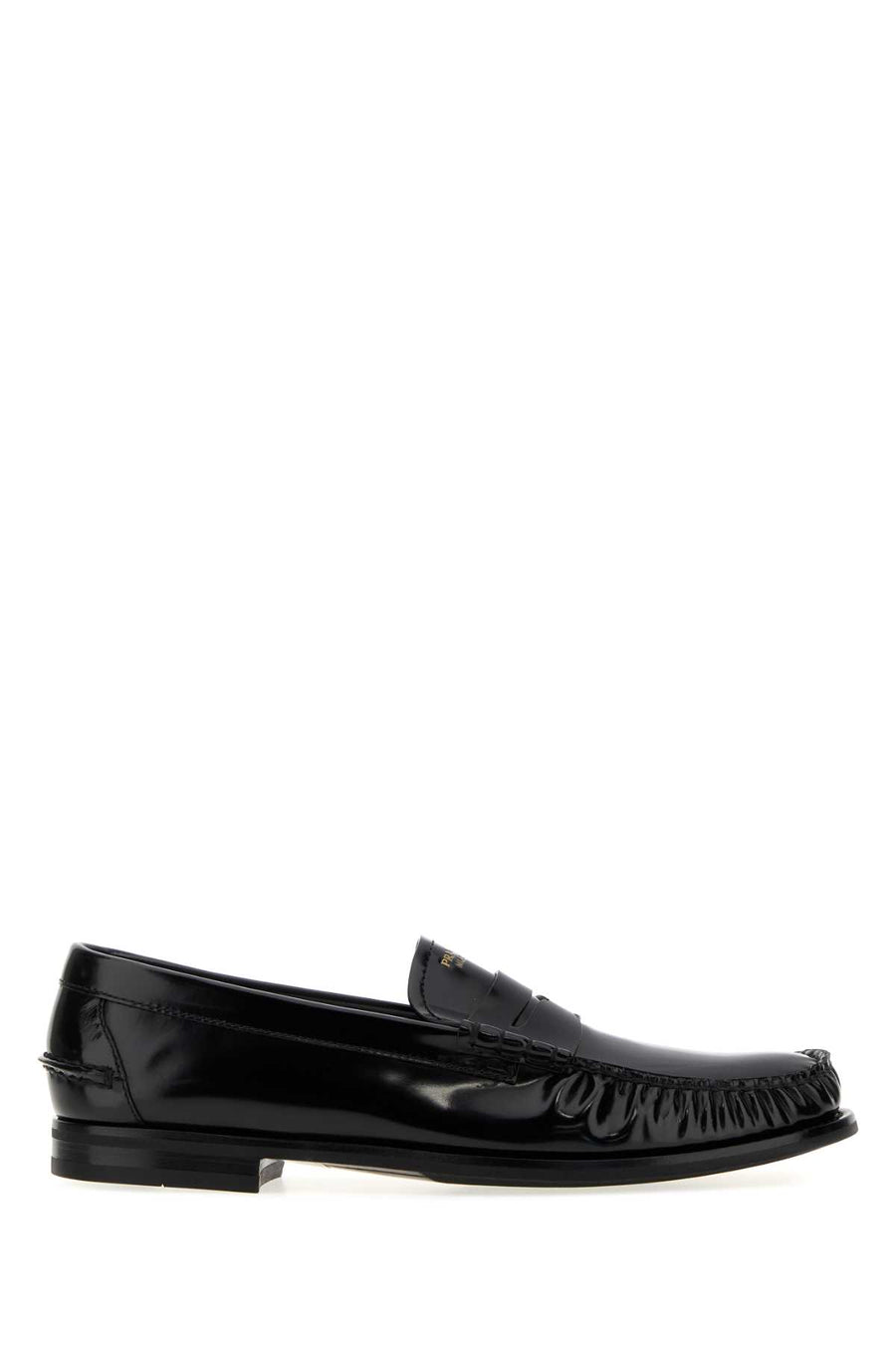 Black Leather Loafers Nero Mocassini