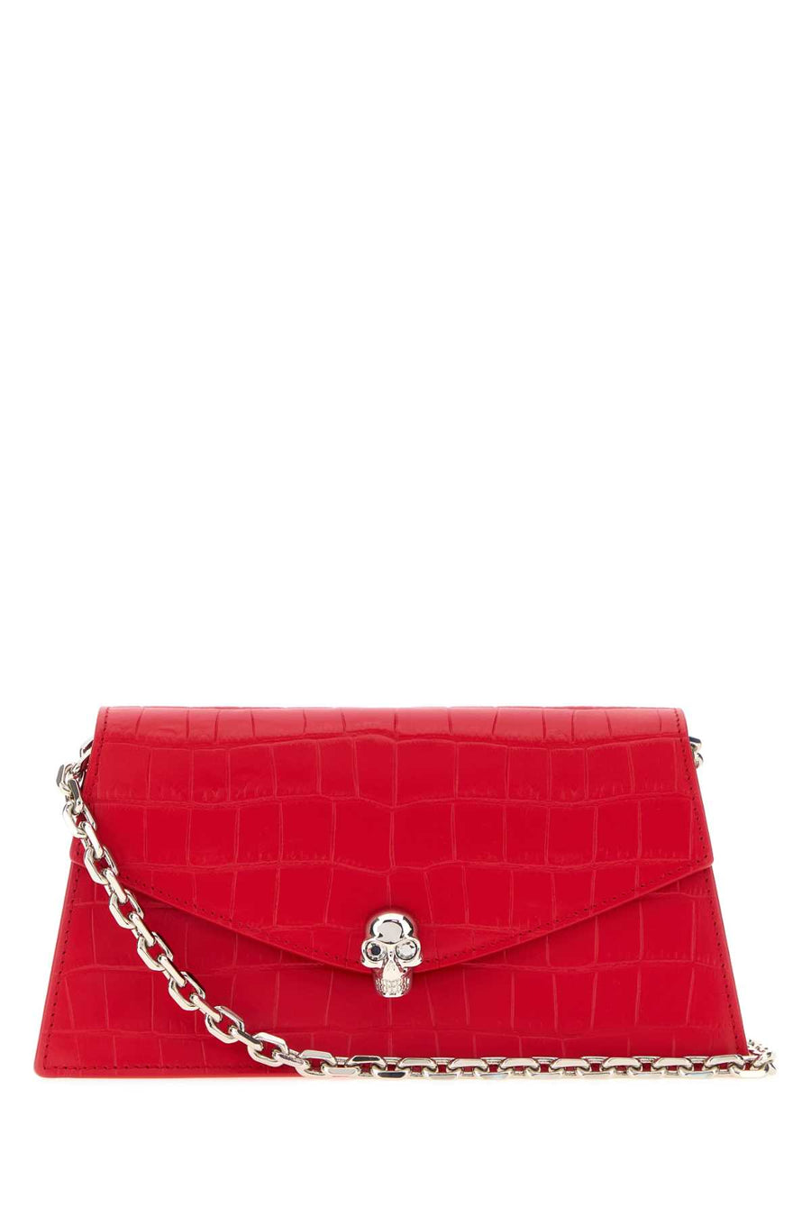 Red Leather Mini Skull Crossbody Bag Popredsilver Borse A Mano