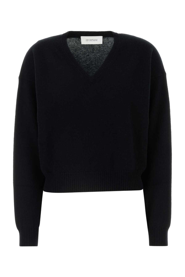 Sportmax 80% Wool 20% Cashmere sweater in black