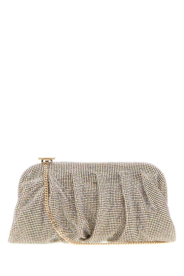 Benedetta Bruzziches Grande Exterior: 100% Fabric; Lining: 100% Fabric clutch in gold
