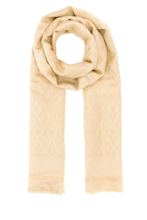 Valentino Garavani Toute 60% Silk scarf in cream