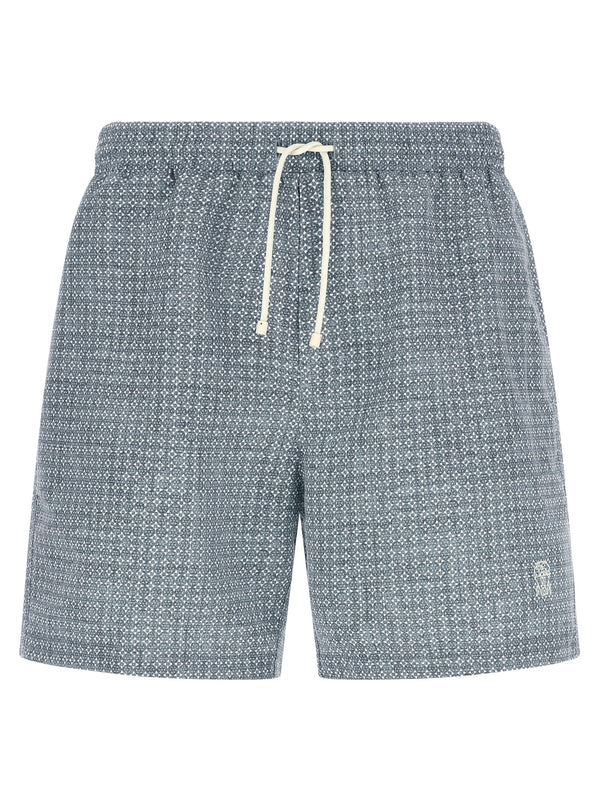 Brunello Cucinelli 100% Polyester swim shorts in blue