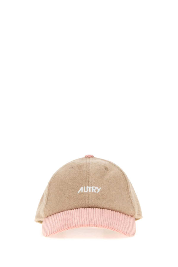 Beige Flannel Baseball Cap Baseballsedimentpraline Exterior: Wool Polyester Cappelli