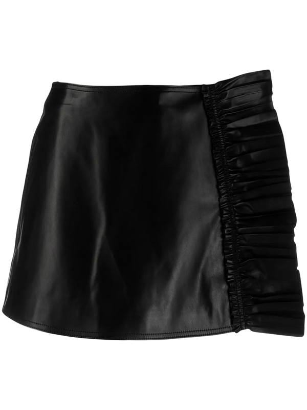 Valentino Leather shorts in black
