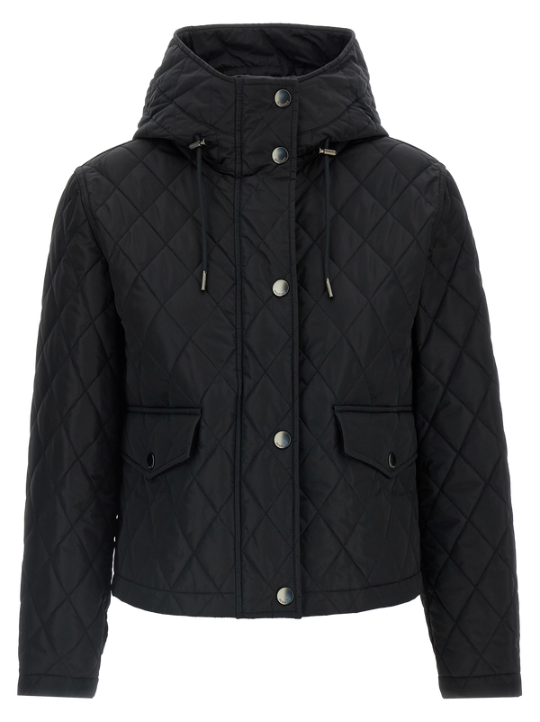Black Polyamide Full-Length Jacket Clothing