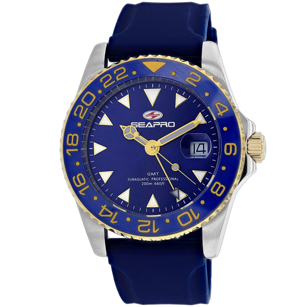 Seapro Stainless steel case watch in blue