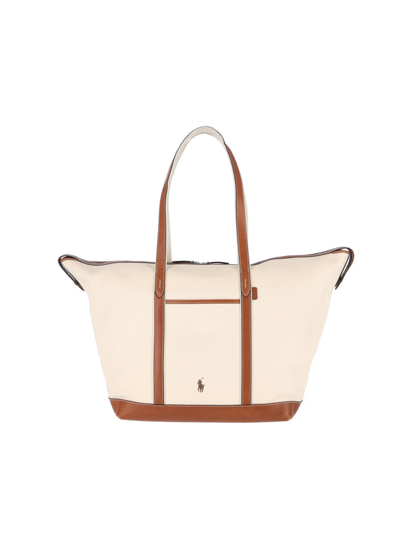 Polo Ralph Lauren 80% Cotton tote bag in white