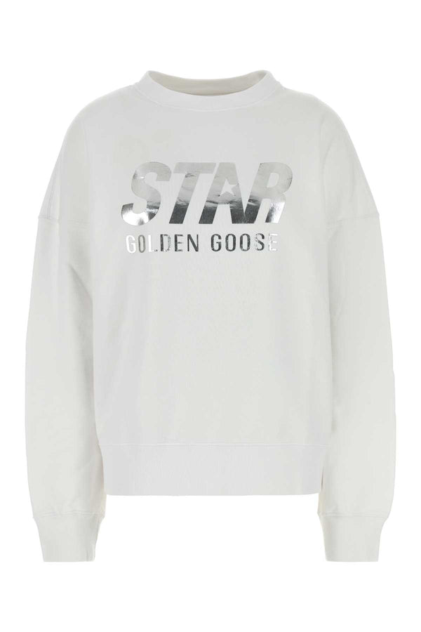 White Cotton Sweatshirt Opticwhite Exterior: Felpe