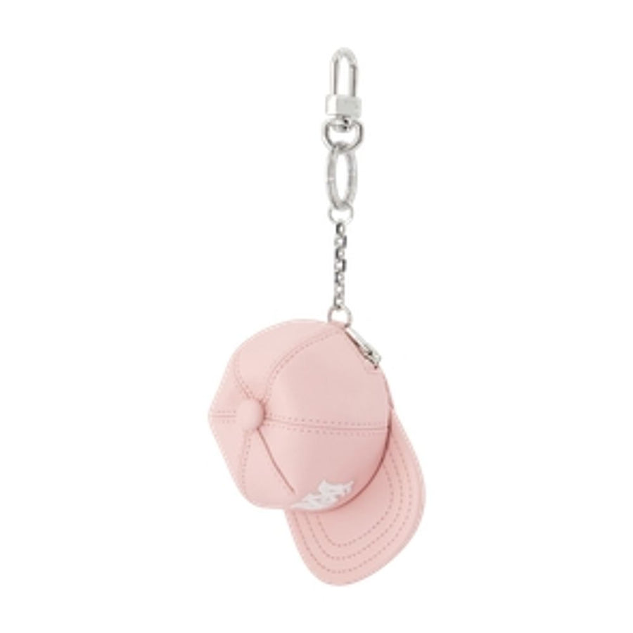 Amiri AMHAOT1014-651 Calfskin baseball cap keychain in pink