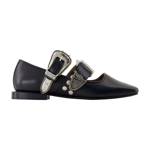 Toga Pulla Calfskin ballerina in black