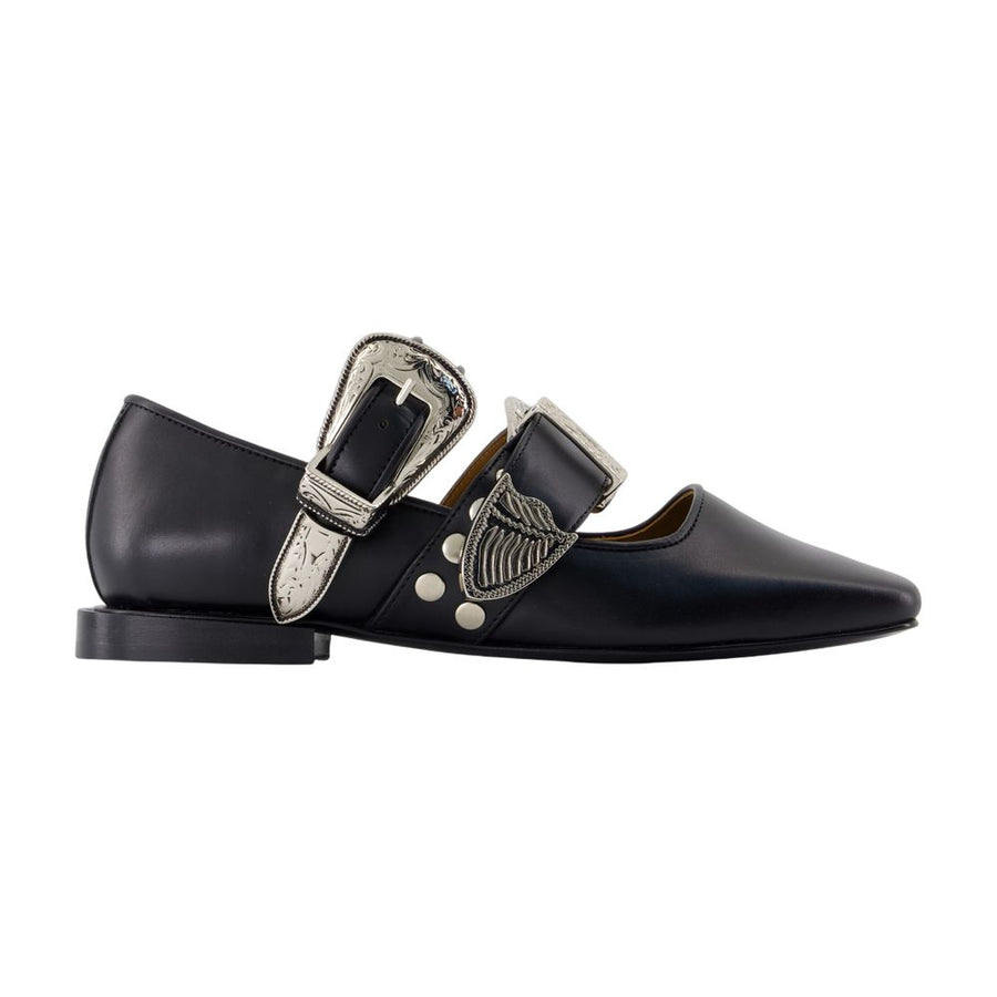Toga Pulla Calfskin ballerina in black