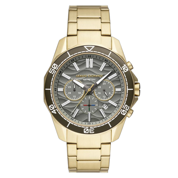 Armani Exchange Stainless steel case watch in gold
