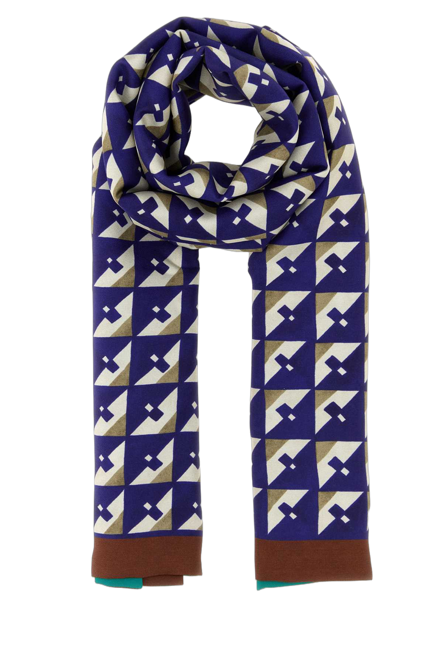 Miu Miu Exterior: 100% Silk scarf in navy