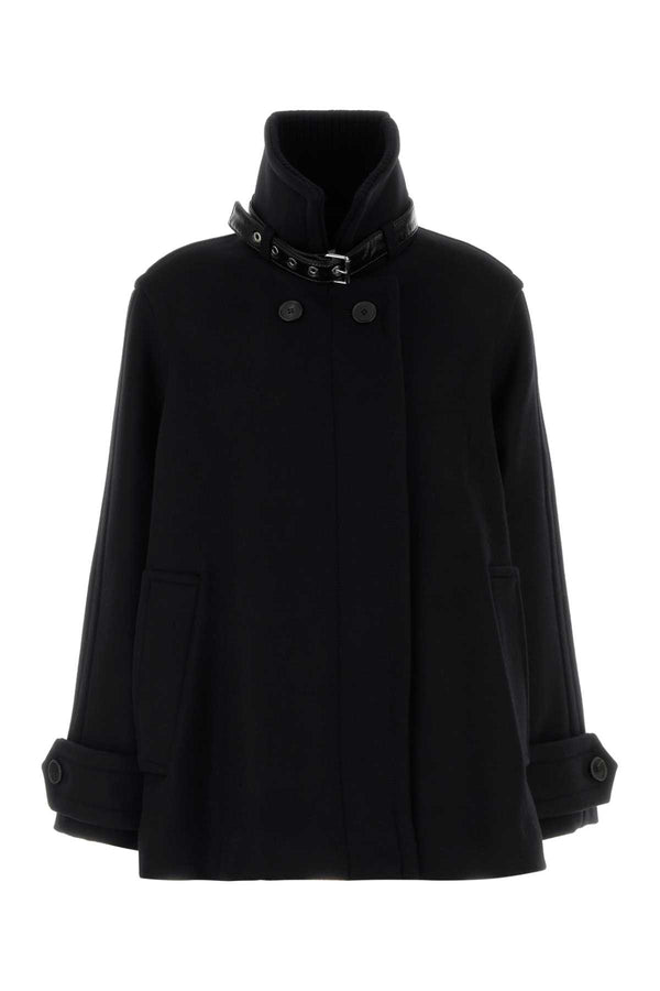 Black Wool Coat Noir Cappotti