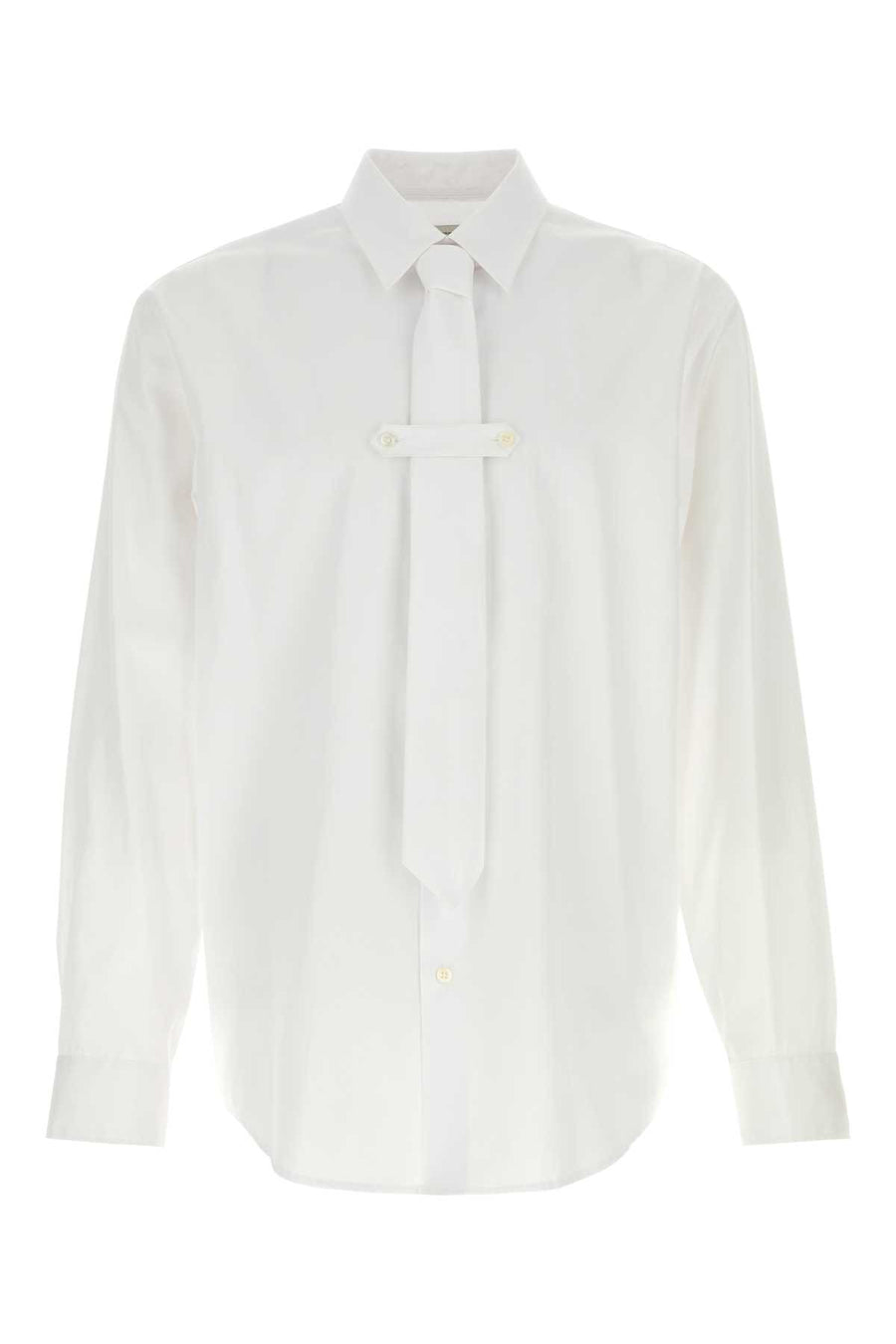 White Poplin Shirt Exterior: Cotton Maglie