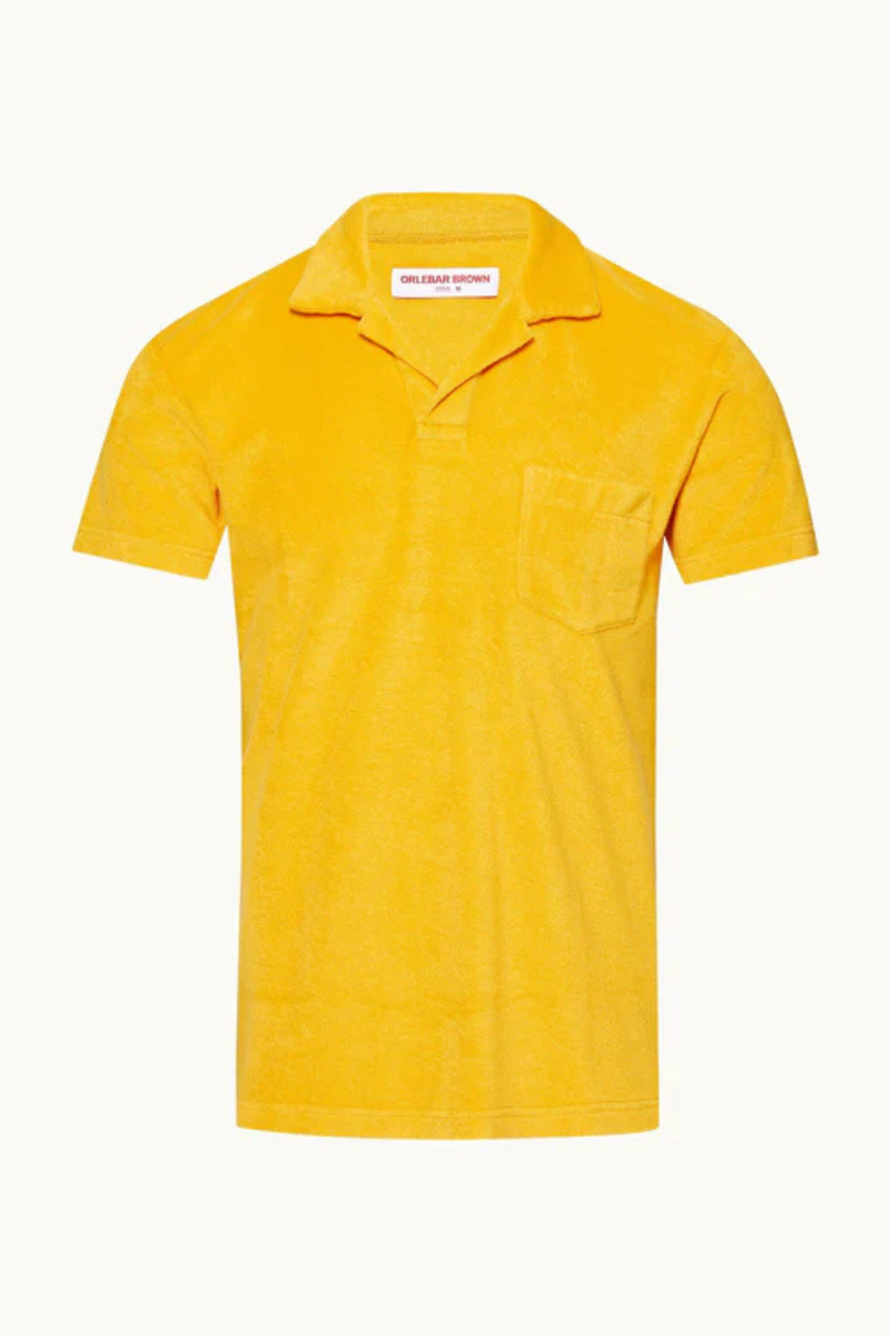 Orlebar Brown 100% cotton polo in yellow