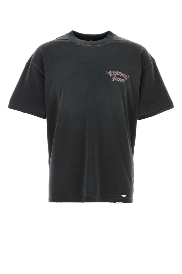 Represent Exterior: 100% Cotton t-shirt in black