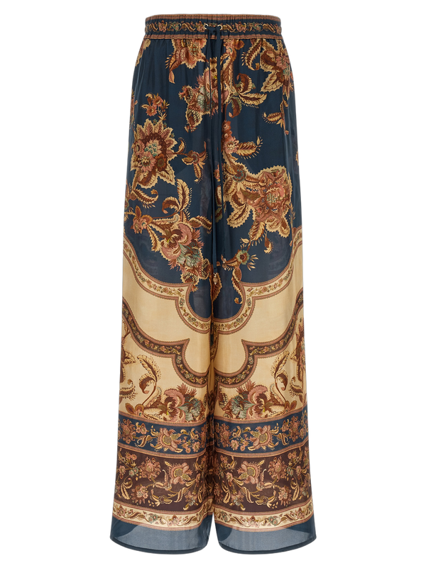 Zimmermann 100% silk trousers in multicolor
