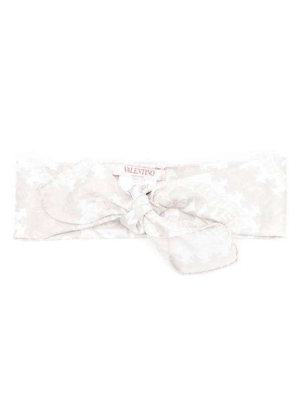 Valentino Silk headband in white