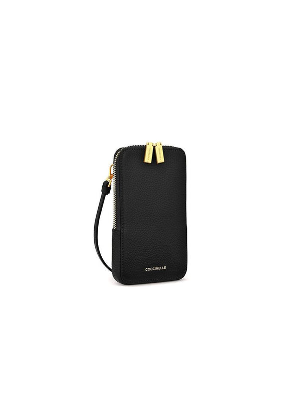 Coccinelle Phone Crossbody Bag Black Cowhide / Crossbody-bags
