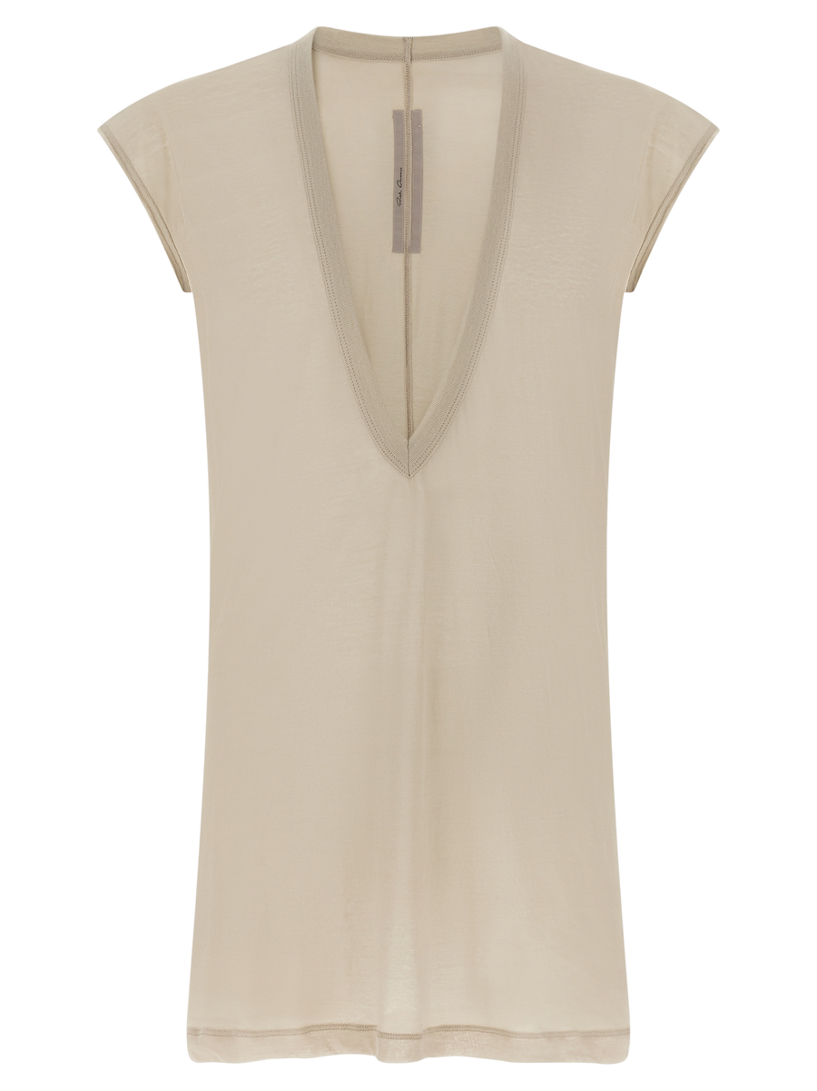 Rick Owens 100% cotton t-shirt in beige