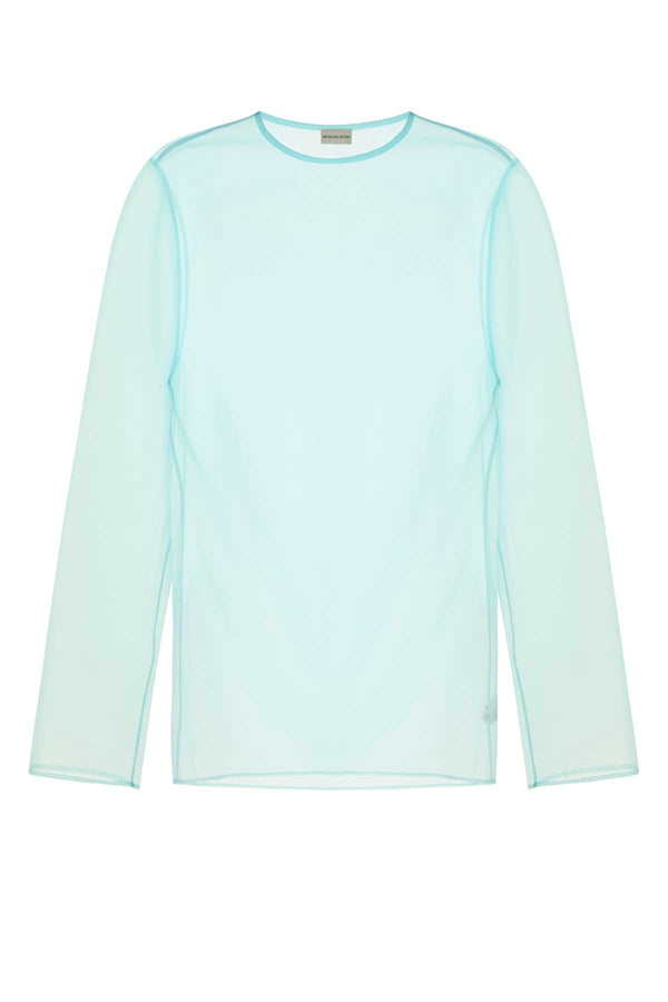 Dries Van Noten 100% Polyester shirt in turquoise