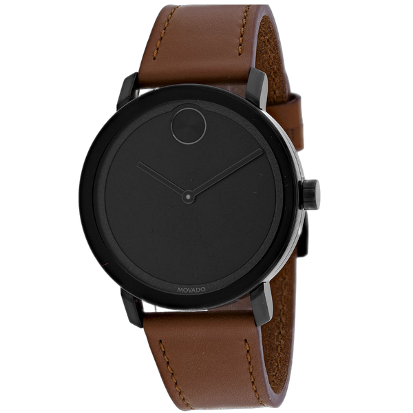 Movado Stainless steel case watch in black