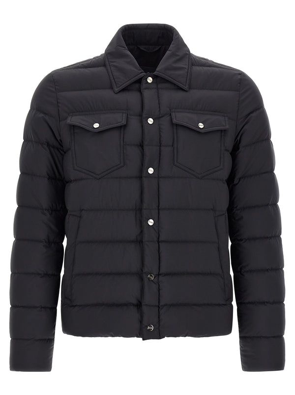 Black Polyamide Full-Length Jacket Clothing